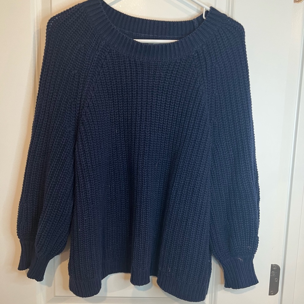 Navy knit sweater